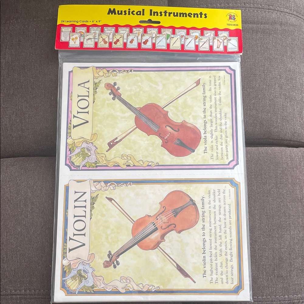 Musical Instruments Learning Cards